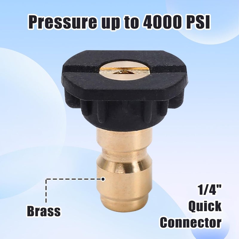 VIPRUSH Pressure Washer Tips, 7 Pack Power Washer Soap Nozzles, 65 Degree Black, 1/4 Inch Quick Connect, 4000 PSI - Image 4